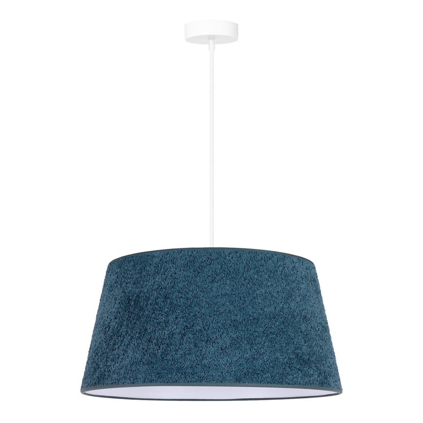 Duolla - Ljuskrona med textilsladd BOUCLE 1xE27/15W/230V diameter 50 cm turkos