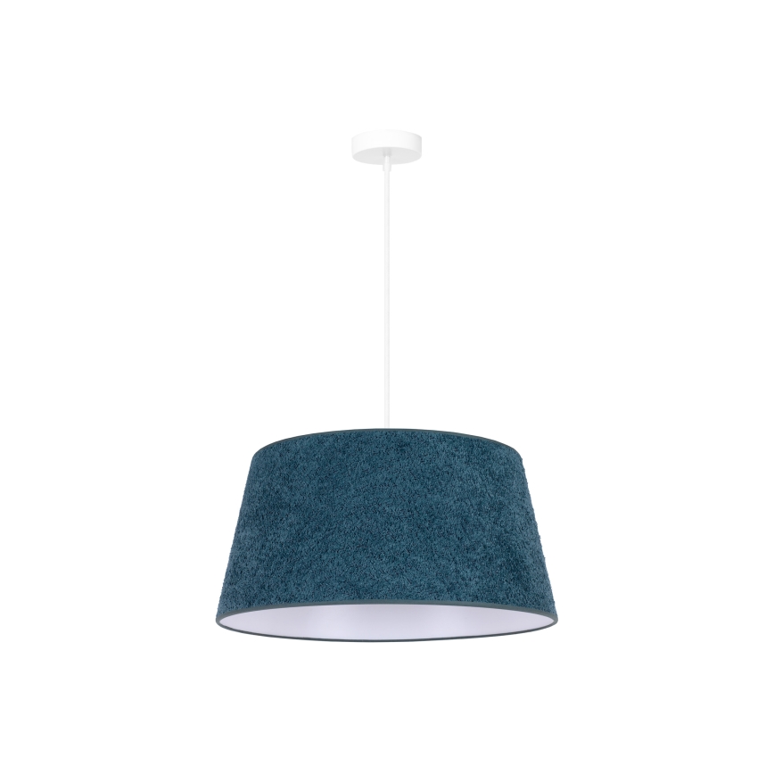 Duolla - Ljuskrona med textilsladd BOUCLE 1xE27/15W/230V diameter 50 cm turkos