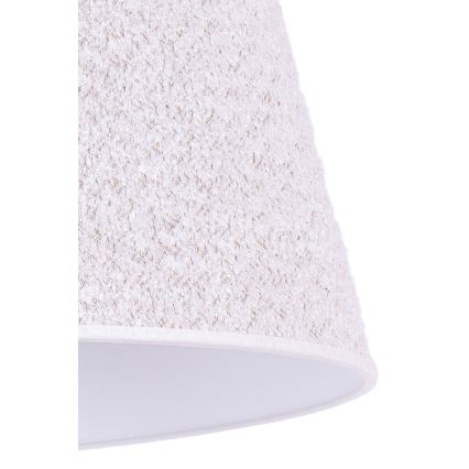 Duolla - Ljuskrona med textilsladd BOUCLE 1xE27/15W/230V diameter 50 cm vit
