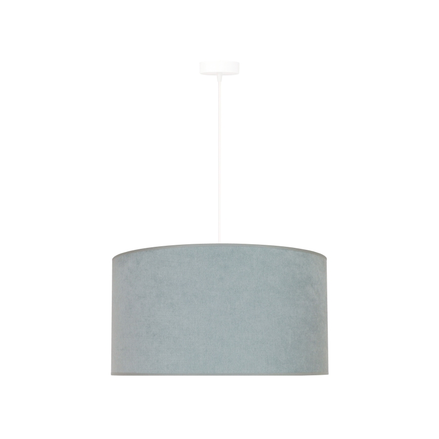 Duolla - Ljuskrona med textilsladd BRISTOL 1xE27/15W/230V diameter 45 cm grön/vit