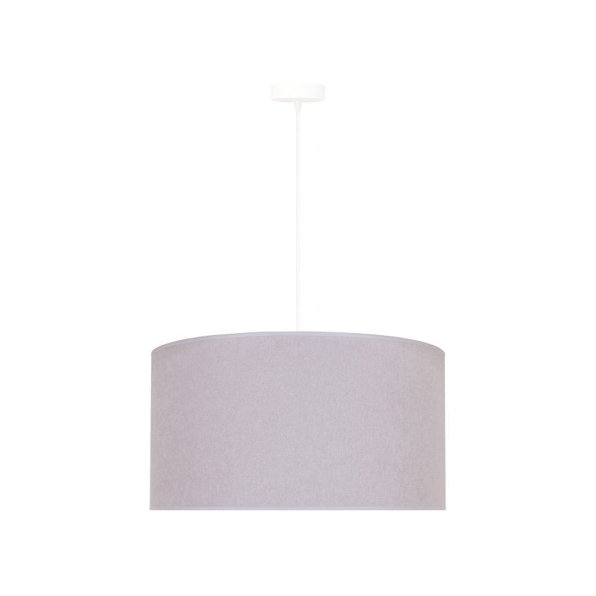 Duolla - Ljuskrona med textilsladd BRISTOL 1xE27/40W/230V diameter 45 cm grå