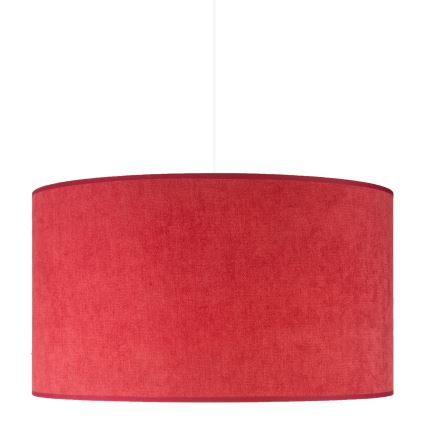 Duolla - Ljuskrona med textilsladd BRISTOL 1xE27/40W/230V diameter 45 cm röd