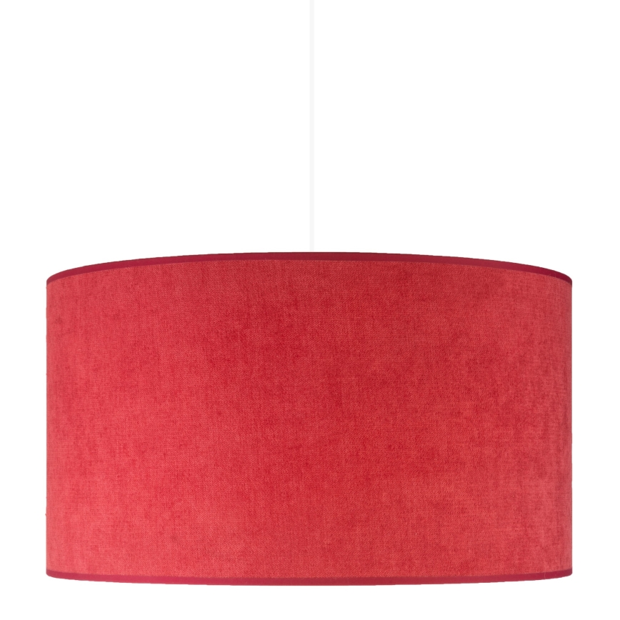 Duolla - Ljuskrona med textilsladd BRISTOL 1xE27/40W/230V diameter 45 cm röd