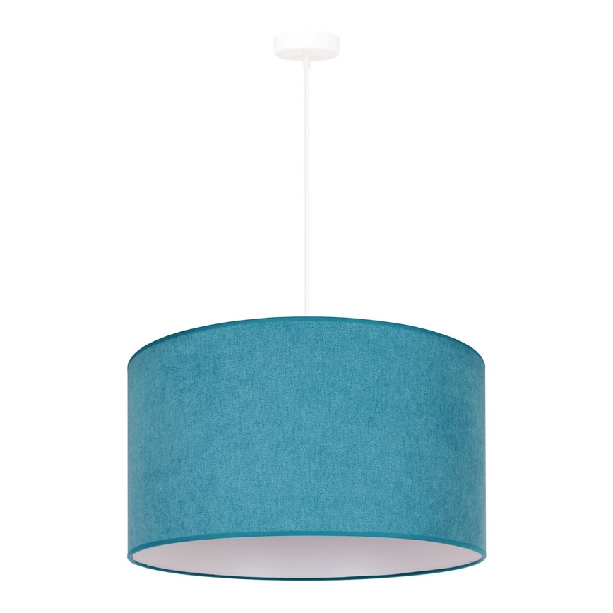 Duolla - Ljuskrona med textilsladd BRISTOL 1xE27/40W/230V diameter 45 cm turkos