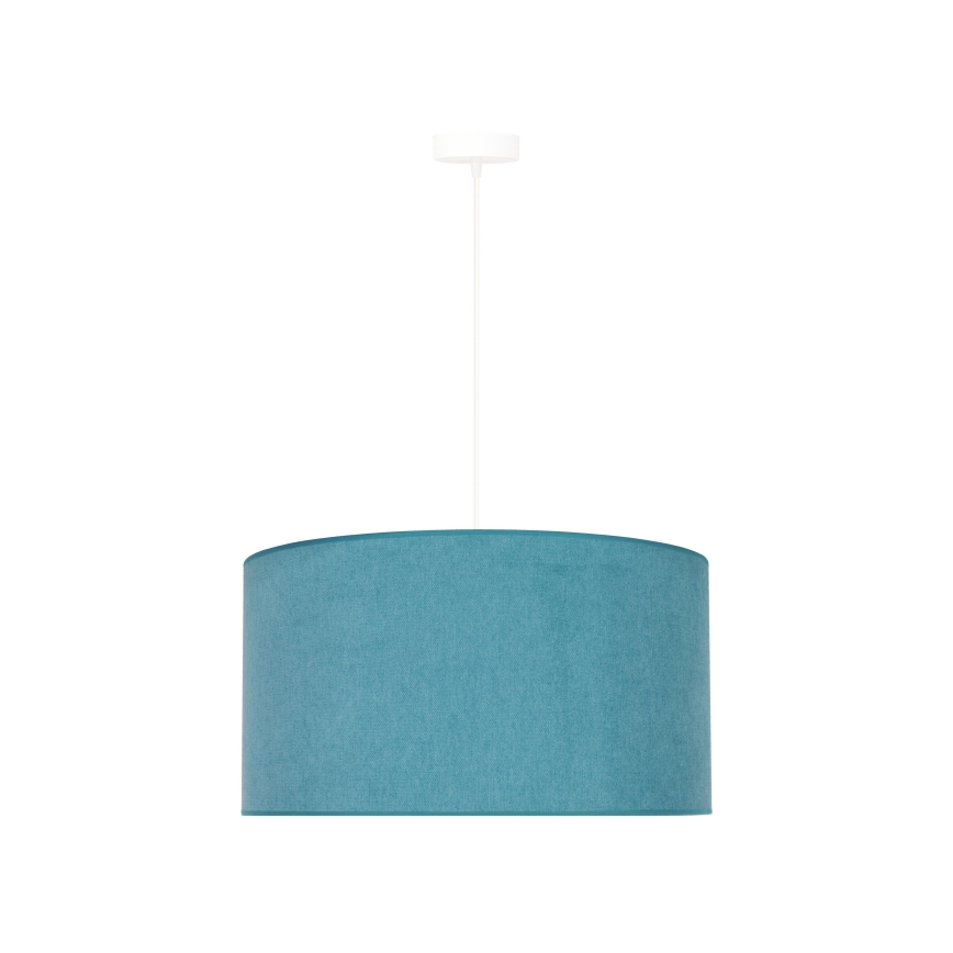 Duolla - Ljuskrona med textilsladd BRISTOL 1xE27/40W/230V diameter 45 cm turkos