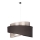 Duolla - Ljuskrona med textilsladd BROOKLYN 1xE27/40W/230V diameter 50 cm silver/svart
