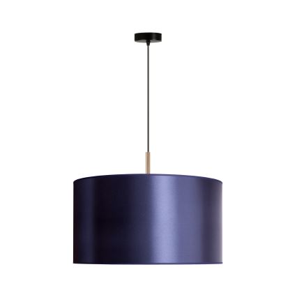 Duolla - Ljuskrona med textilsladd CANNES 1xE27/15W/230V diameter 45 cm blå/koppar