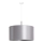 Duolla - Ljuskrona med textilsladd CANNES 1xE27/15W/230V diameter 45 cm silver