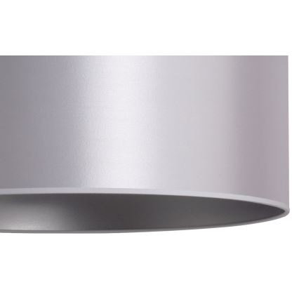 Duolla - Ljuskrona med textilsladd CANNES 1xE27/15W/230V diameter 45 cm silver