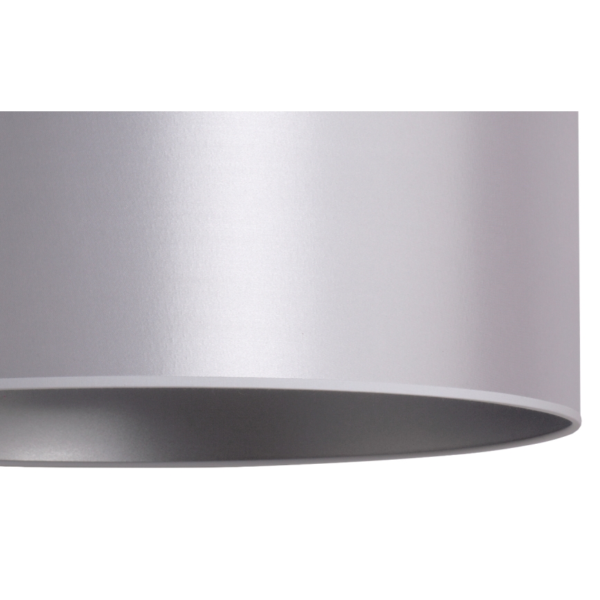 Duolla - Ljuskrona med textilsladd CANNES 1xE27/15W/230V diameter 45 cm silver