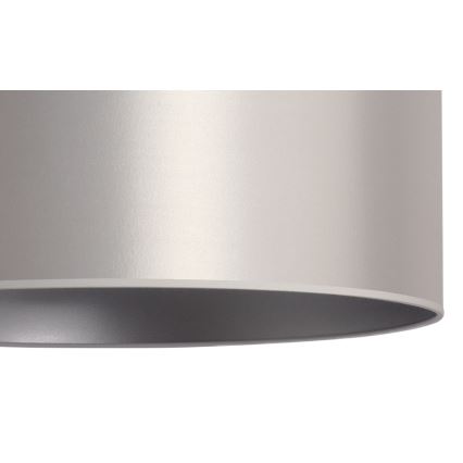 Duolla - Ljuskrona med textilsladd CANNES 1xE27/15W/230V diameter 45 cm silver