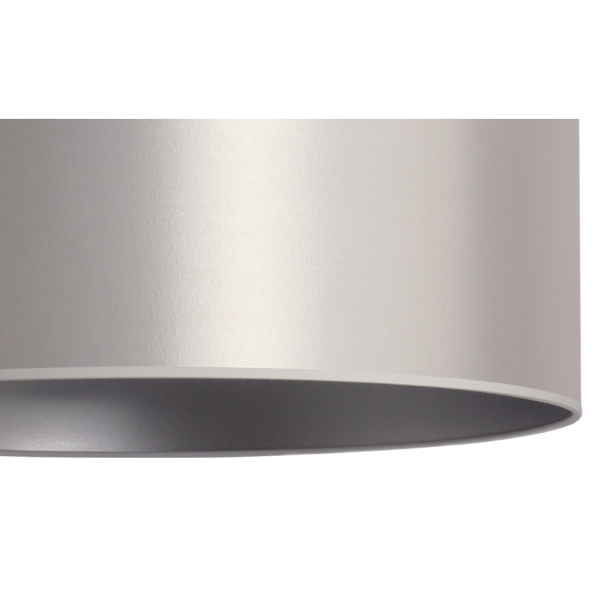 Duolla - Ljuskrona med textilsladd CANNES 1xE27/15W/230V diameter 45 cm silver
