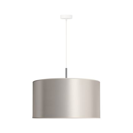 Duolla - Ljuskrona med textilsladd CANNES 1xE27/15W/230V diameter 45 cm silver