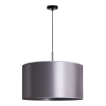 Duolla - Ljuskrona med textilsladd CANNES 1xE27/15W/230V diameter 45 cm silver