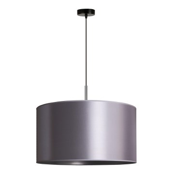 Duolla - Ljuskrona med textilsladd CANNES 1xE27/15W/230V diameter 45 cm silver