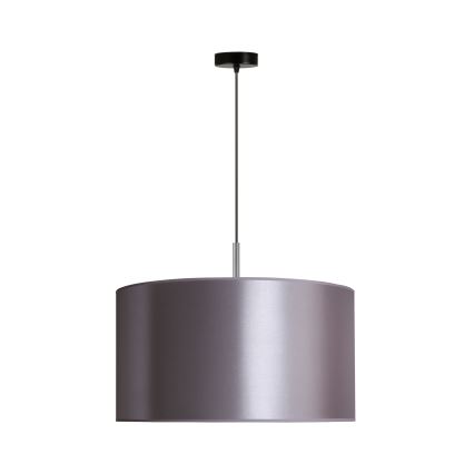 Duolla - Ljuskrona med textilsladd CANNES 1xE27/15W/230V diameter 45 cm silver
