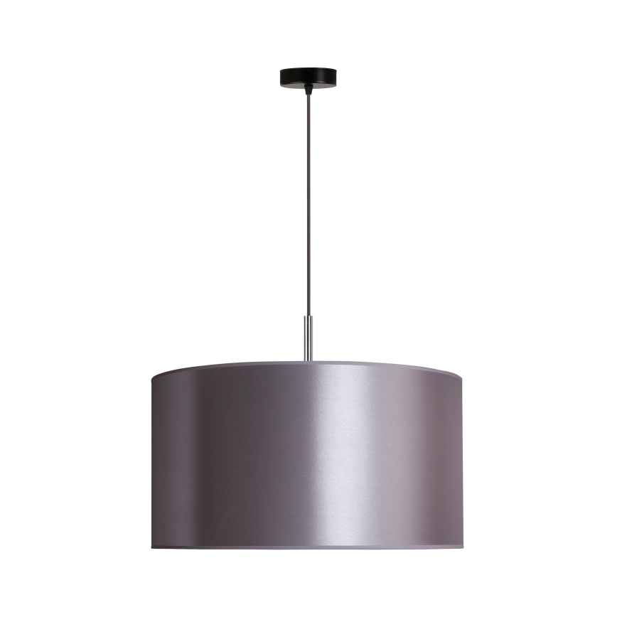 Duolla - Ljuskrona med textilsladd CANNES 1xE27/15W/230V diameter 45 cm silver