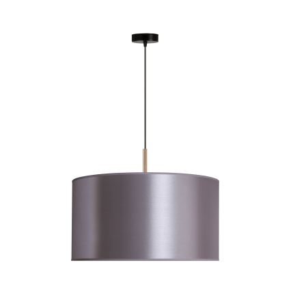 Duolla - Ljuskrona med textilsladd CANNES 1xE27/15W/230V diameter 45 cm silver/koppar