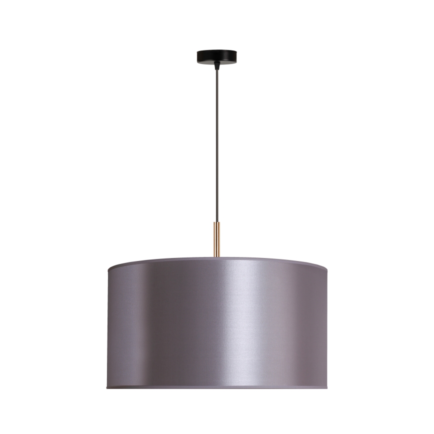 Duolla - Ljuskrona med textilsladd CANNES 1xE27/15W/230V diameter 45 cm silver/koppar