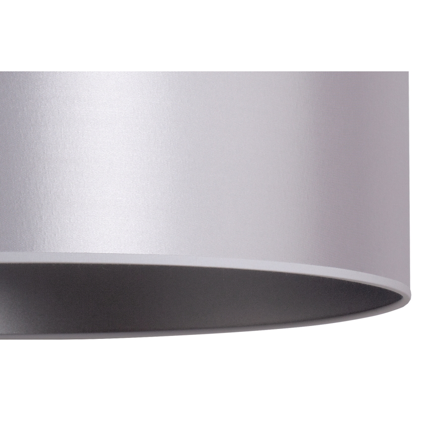 Duolla - Ljuskrona med textilsladd CANNES 1xE27/15W/230V diameter 50 cm silver