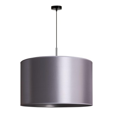 Duolla - Ljuskrona med textilsladd CANNES 1xE27/15W/230V diameter 50 cm silver
