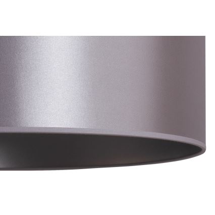 Duolla - Ljuskrona med textilsladd CANNES 1xE27/15W/230V diameter 50 cm silver