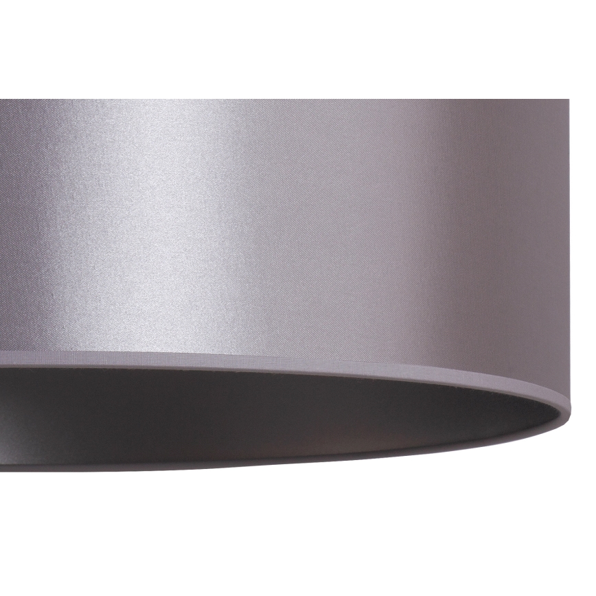 Duolla - Ljuskrona med textilsladd CANNES 1xE27/15W/230V diameter 50 cm silver