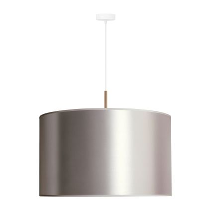 Duolla - Ljuskrona med textilsladd CANNES 1xE27/15W/230V diameter 50 cm silver/koppar