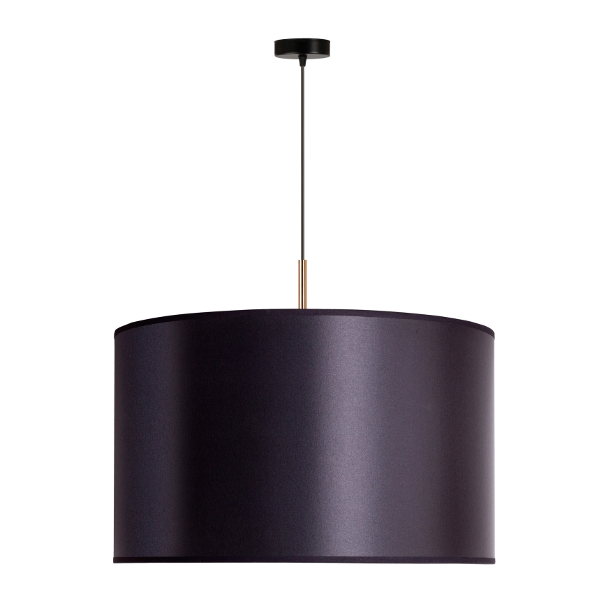 Duolla - Ljuskrona med textilsladd CANNES 1xE27/15W/230V diameter 50 cm svart/koppar