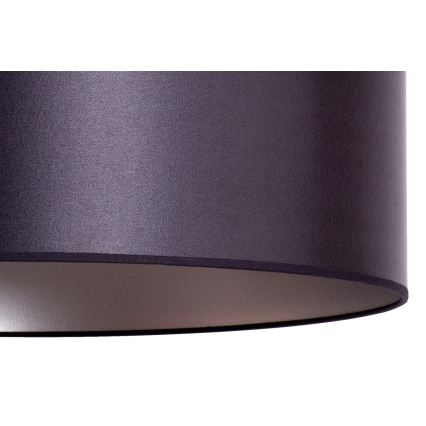 Duolla - Ljuskrona med textilsladd CANNES 1xE27/15W/230V diameter 50 cm svart/silver