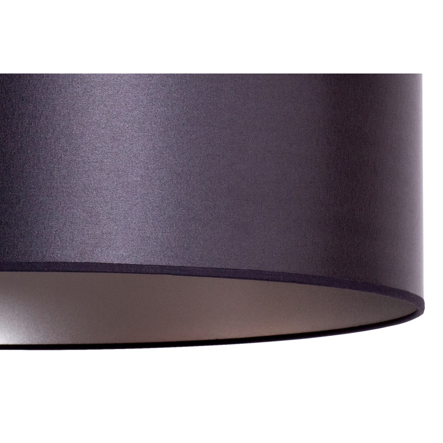 Duolla - Ljuskrona med textilsladd CANNES 1xE27/15W/230V diameter 50 cm svart/silver