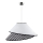 Duolla - Ljuskrona med textilsladd COCO 1xE27/40W/230V diameter 50 cm vit/svart