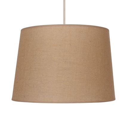 Duolla - Ljuskrona med textilsladd CONE 1xE27/15W/230V diameter 40 cm brun