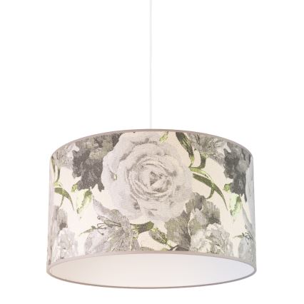 Duolla - Ljuskrona med textilsladd CONSTANCE 1xE27/40W/230V diameter 45 cm grå