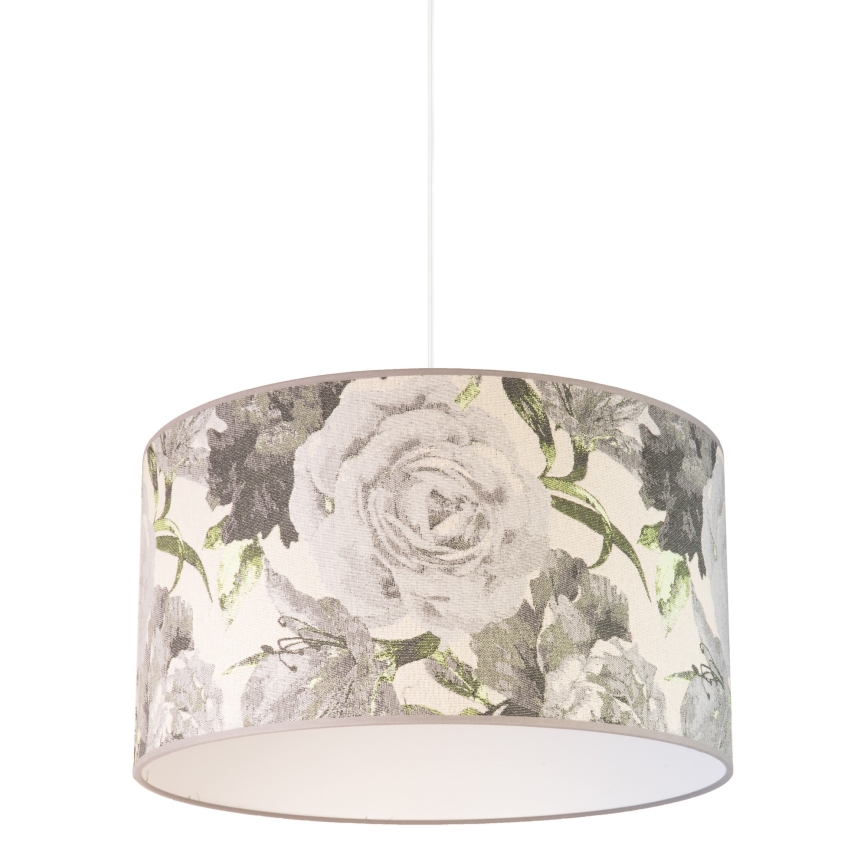 Duolla - Ljuskrona med textilsladd CONSTANCE 1xE27/40W/230V diameter 45 cm grå