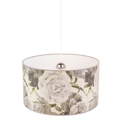 Duolla - Ljuskrona med textilsladd CONSTANCE 1xE27/40W/230V diameter 45 cm grå