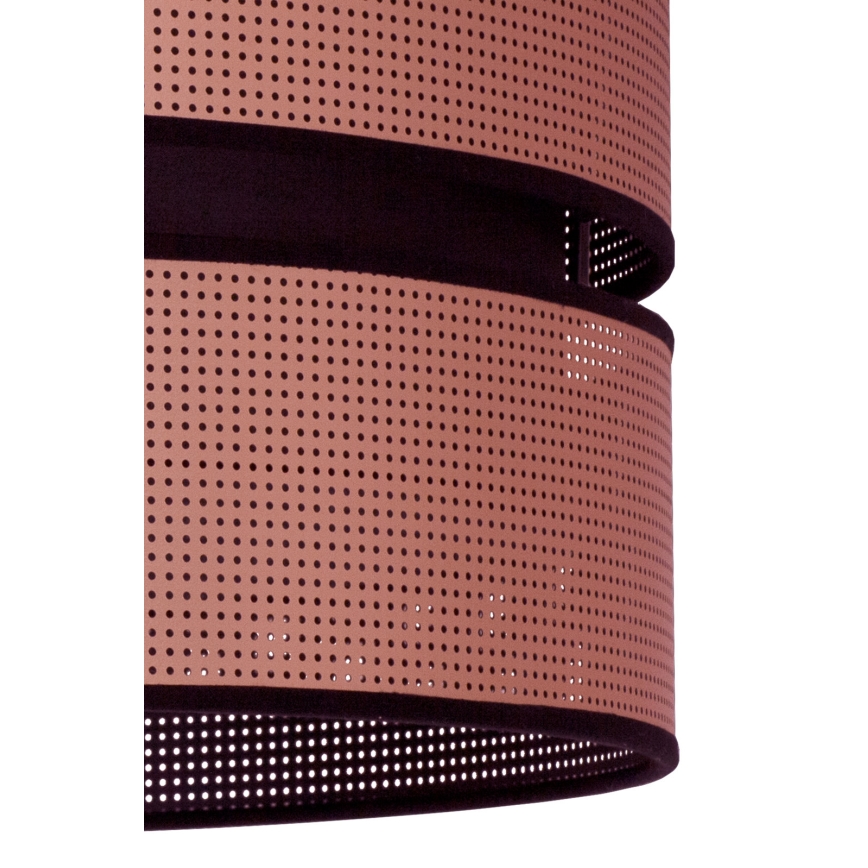 Duolla - Ljuskrona med textilsladd COPPER SHINY 1xE27/15W/230V diameter 40 cm koppar/svart