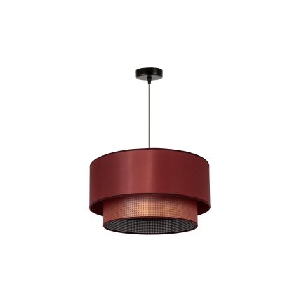 Duolla - Ljuskrona med textilsladd COPPER SHINY 1xE27/15W/230V diameter 45 cm koppar