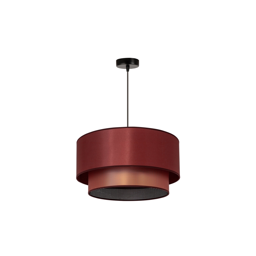 Duolla - Ljuskrona med textilsladd COPPER SHINY 1xE27/15W/230V diameter 45 cm koppar