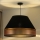 Duolla - Ljuskrona med textilsladd COPPER SHINY 1xE27/15W/230V diameter 60 cm svart/koppar