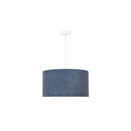 Duolla - Ljuskrona med textilsladd CORDUROY 1xE27/15W/230V diameter 40 cm mörkblå