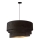Duolla - Ljuskrona med textilsladd DEVON 1xE27/40W/230V diameter 45 cm svart/guld