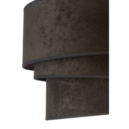 Duolla - Ljuskrona med textilsladd DEVON 1xE27/40W/230V diameter 45 cm svart/guld