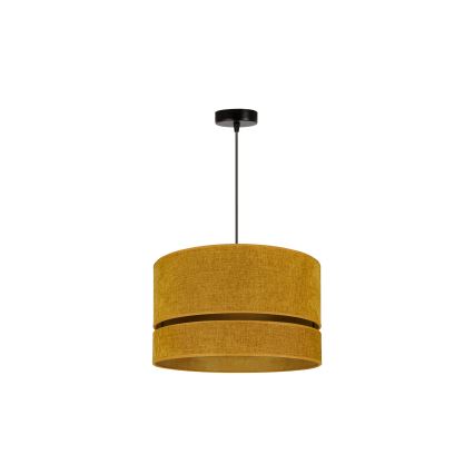 Duolla - Ljuskrona med textilsladd DOUBLE 1xE27/15W/230V diameter 40 cm orange