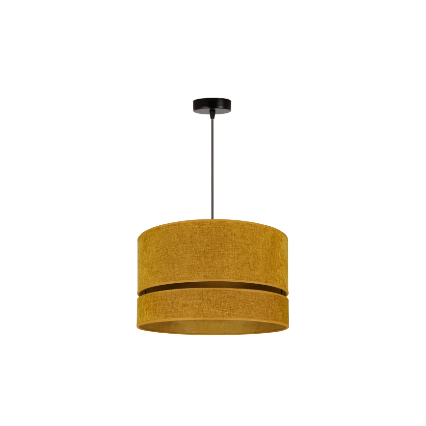 Duolla - Ljuskrona med textilsladd DOUBLE 1xE27/15W/230V diameter 40 cm orange