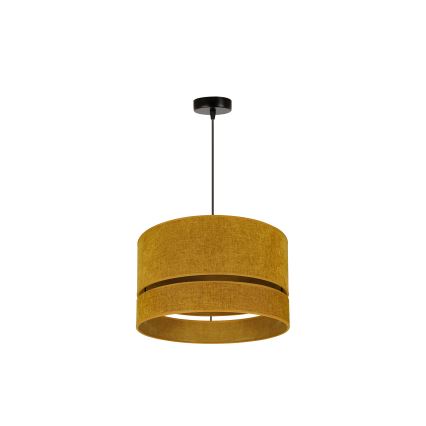 Duolla - Ljuskrona med textilsladd DOUBLE 1xE27/15W/230V diameter 40 cm orange