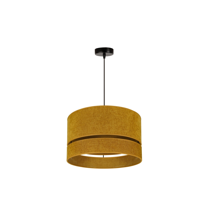 Duolla - Ljuskrona med textilsladd DOUBLE 1xE27/15W/230V diameter 40 cm orange