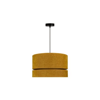 Duolla - Ljuskrona med textilsladd DOUBLE 1xE27/15W/230V diameter 40 cm orange