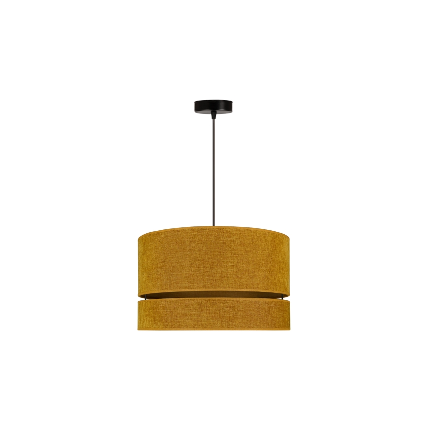 Duolla - Ljuskrona med textilsladd DOUBLE 1xE27/15W/230V diameter 40 cm orange