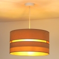 Duolla - Ljuskrona med textilsladd DUO 1xE27/15W/230V diameter 40 cm beige